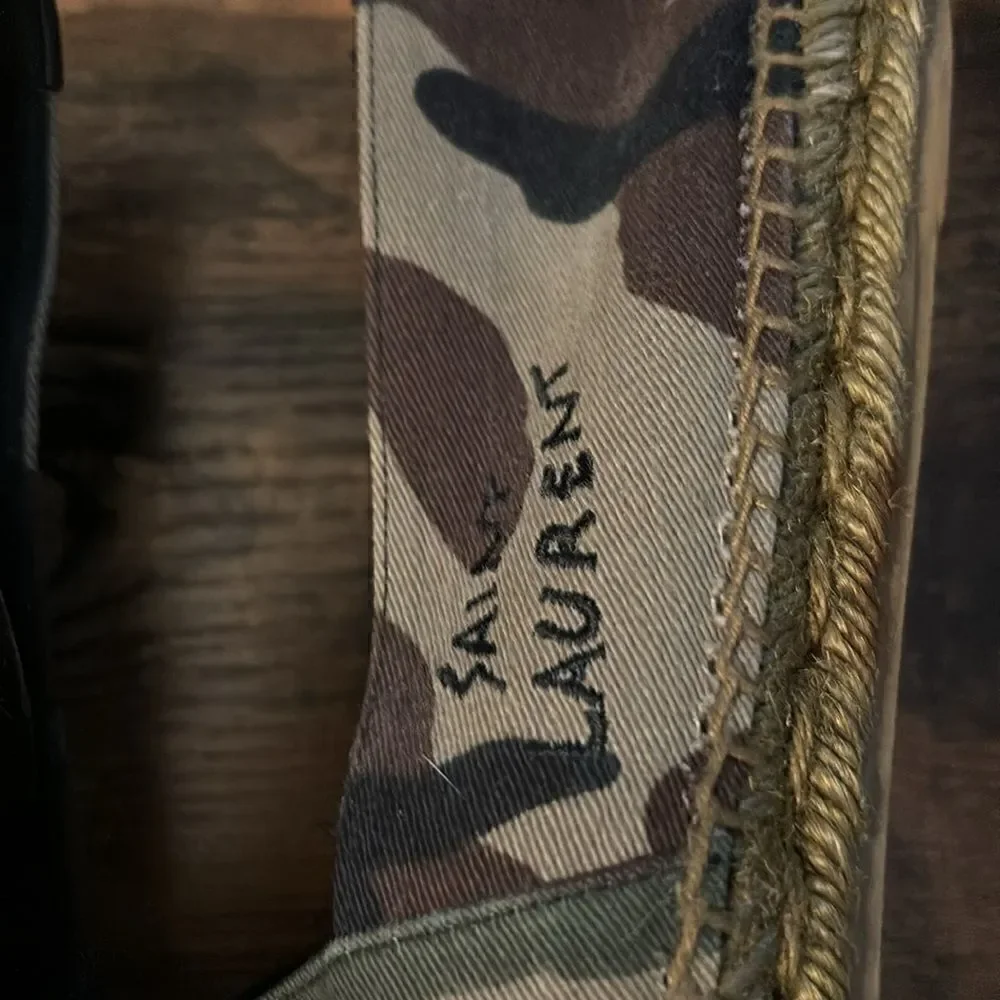 Saint Laurent camouflage print espadrilles size 39
